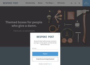 How bespokepost.com looks like on a tablet such as an iPad.