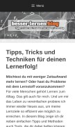 How besser-lernen.blog looks like on a mobile device such as an iPhone.