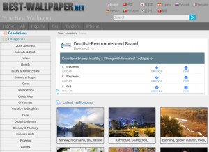 How best-wallpaper.net looks like on a tablet such as an iPad.