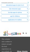 How bestappsforkids.com looks like on a mobile device such as an iPhone.