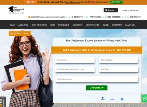 How bestassignmentexperts.com looks like on a tablet such as an iPad.