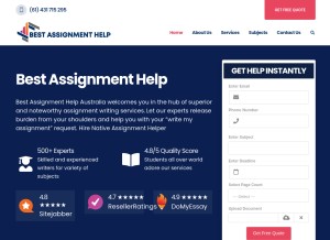 How bestassignmenthelp.net looks like on a tablet such as an iPad.