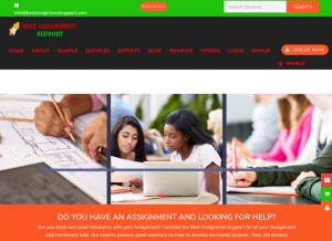 How bestassignmentsupport.com looks like on a tablet such as an iPad.