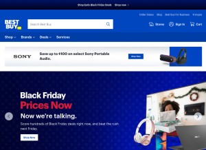 How bestbuy.ca looks like on a tablet such as an iPad.