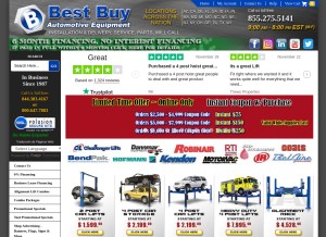 How bestbuyautoequipment.com looks like on a tablet such as an iPad.