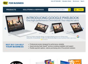 How bestbuybusiness.com looks like on a tablet such as an iPad.