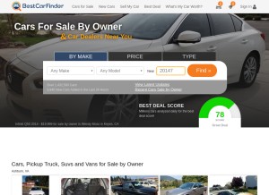 How bestcarfinder.com looks like on a tablet such as an iPad.