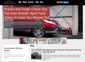 How bestcarmag.com looks like on a tablet such as an iPad.