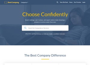 How bestcompany.com looks like on a tablet such as an iPad.