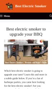 How bestelectricsmokers.net looks like on a mobile device such as an iPhone.