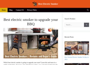 How bestelectricsmokers.net looks like on a tablet such as an iPad.