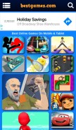 How bestgames.com looks like on a mobile device such as an iPhone.