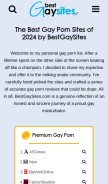 How bestgaysites.com looks like on a mobile device such as an iPhone.