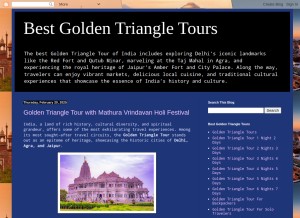 How bestgoldentriangletoursofindia.blogspot.com looks like on a tablet such as an iPad.
