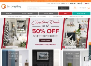 How bestheating.com looks like on a tablet such as an iPad.