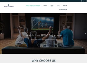 How bestiptvsubscription.io looks like on a tablet such as an iPad.