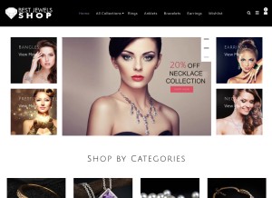 How bestjewelshop.com looks like on a tablet such as an iPad.