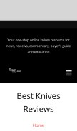 How bestknivesreviews.com looks like on a mobile device such as an iPhone.