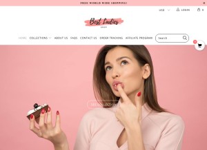 How bestladiesshop.com looks like on a tablet such as an iPad.
