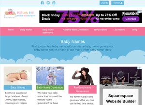 How bestlittlebaby.com looks like on a tablet such as an iPad.