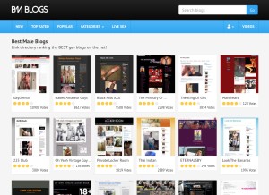 How bestmaleblogs.com looks like on a tablet such as an iPad.