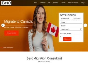 How bestmigrationconsultant.com looks like on a tablet such as an iPad.