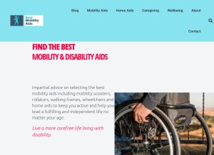 How bestmobilityaids.com looks like on a tablet such as an iPad.