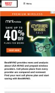 How bestmvno.com looks like on a mobile device such as an iPhone.