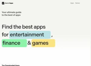 How bestofapps.com looks like on a tablet such as an iPad.