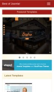 How bestofjoomla.com looks like on a mobile device such as an iPhone.