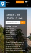 How bestplaces.net looks like on a mobile device such as an iPhone.