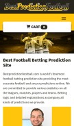 How bestpredictionfootball.com looks like on a mobile device such as an iPhone.