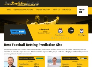 How bestpredictionfootball.com looks like on a tablet such as an iPad.