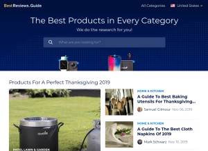 How bestreviews.guide looks like on a tablet such as an iPad.