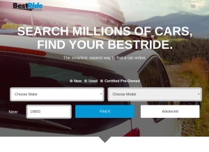 How bestride.com looks like on a tablet such as an iPad.