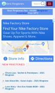 How bestringtones.net looks like on a mobile device such as an iPhone.