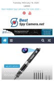 How bestspycamera.net looks like on a mobile device such as an iPhone.
