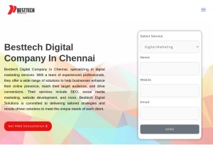 How besttech.in looks like on a tablet such as an iPad.