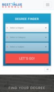 How bestvalueschools.com looks like on a mobile device such as an iPhone.
