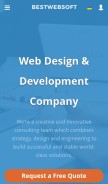 How bestwebsoft.com looks like on a mobile device such as an iPhone.