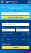How bestwestern.fr looks like on a mobile device such as an iPhone.