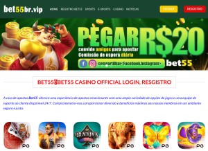 How bet55br.vip looks like on a tablet such as an iPad.