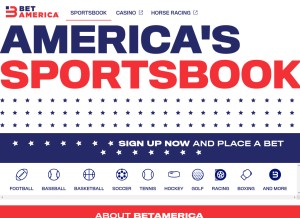 How betamerica.com looks like on a tablet such as an iPad.