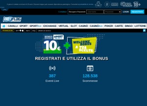 How betflag.it looks like on a tablet such as an iPad.
