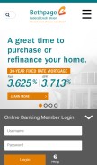 How bethpagefcu.com looks like on a mobile device such as an iPhone.