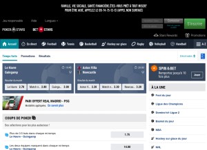 How betstars.eu looks like on a tablet such as an iPad.