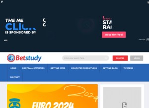 How betstudy.com looks like on a tablet such as an iPad.