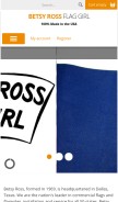 How betsyrossflagirls.com looks like on a mobile device such as an iPhone.