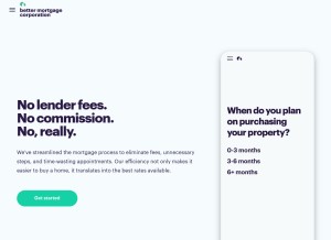 How better.com looks like on a tablet such as an iPad.