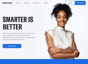 How betterment.com looks like on a tablet such as an iPad.